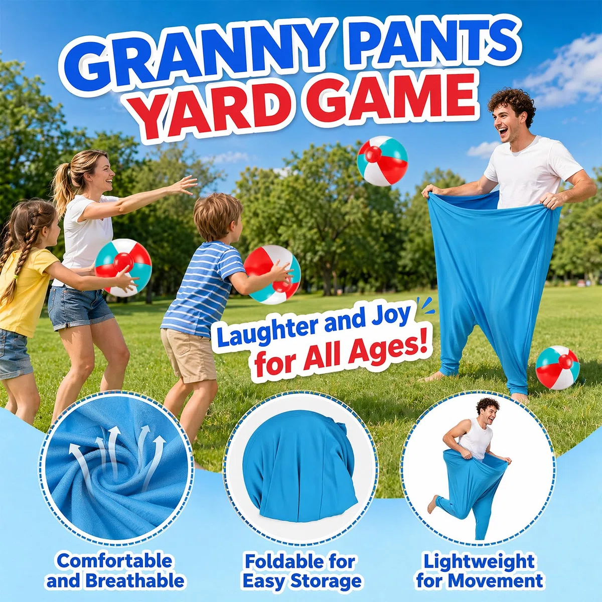 Giochi da Esterno per Bambini, Set di Festa per Bambini, Granny Pants Yard Game, Giochi Di Lancio, Giant Outdoor Freaky Funny Pants Party Game, Giochi all'aperto e Famiglia