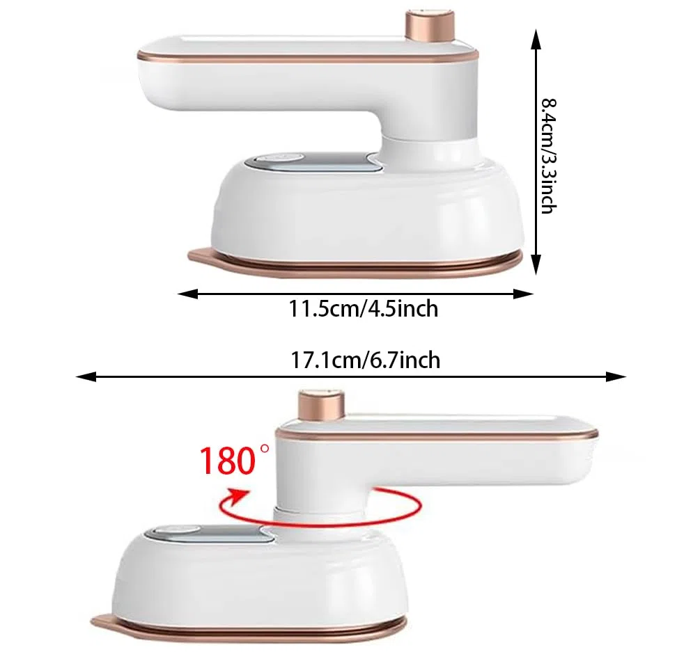 Micro Ferro da Stiro a Vapore, Ferro da Stiro Portatile ferro manuale con serbatoio dell'acqua da 50 ml Stiratrice a Vapore Pieghevole Macchina da Stiro Secco e Umido per Famiglia e Viaggi