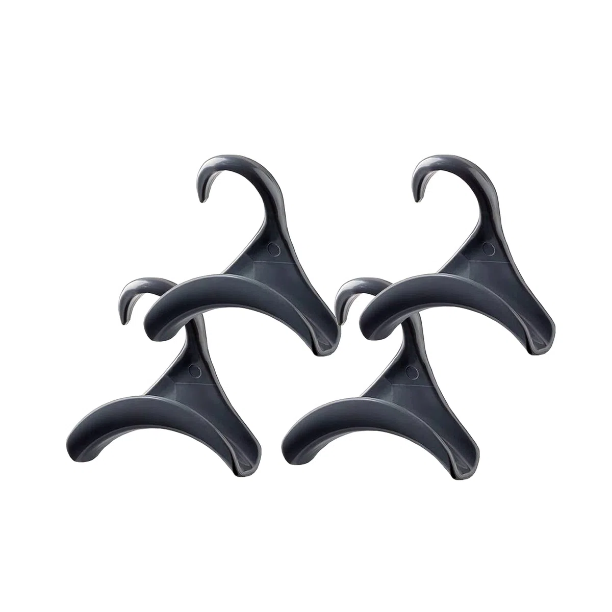 4 Pcs PP Gancio Borsetta di Sicurezza Gancio Salvaspazio Portatile Portaborse per Borse a Tracolla Cravatte Sciarpe Cappelli Cinture Scialli per Guardaroba Armadio Display Regalo (Nero)