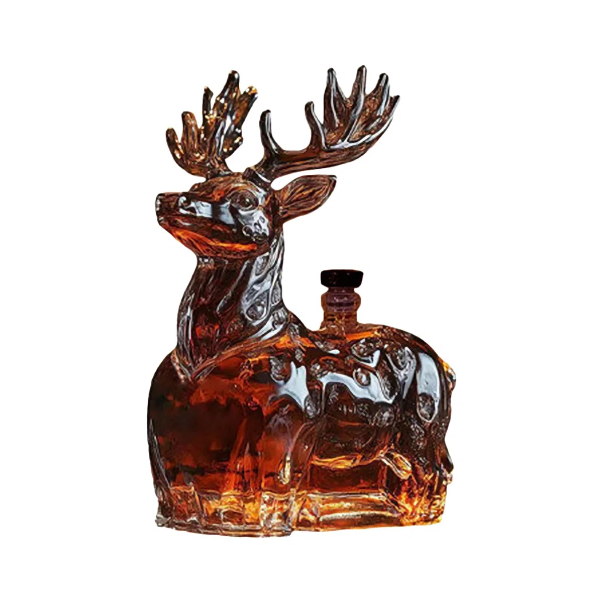 Decanter Per Whisky | 120 Ml Contenitore A Forma Di Cervo - Decanter per Whisky in Portabottiglie,Per Uomo Papà Fidanzato Regalo Compleanno Bourbon Vodka Brandy Tequila