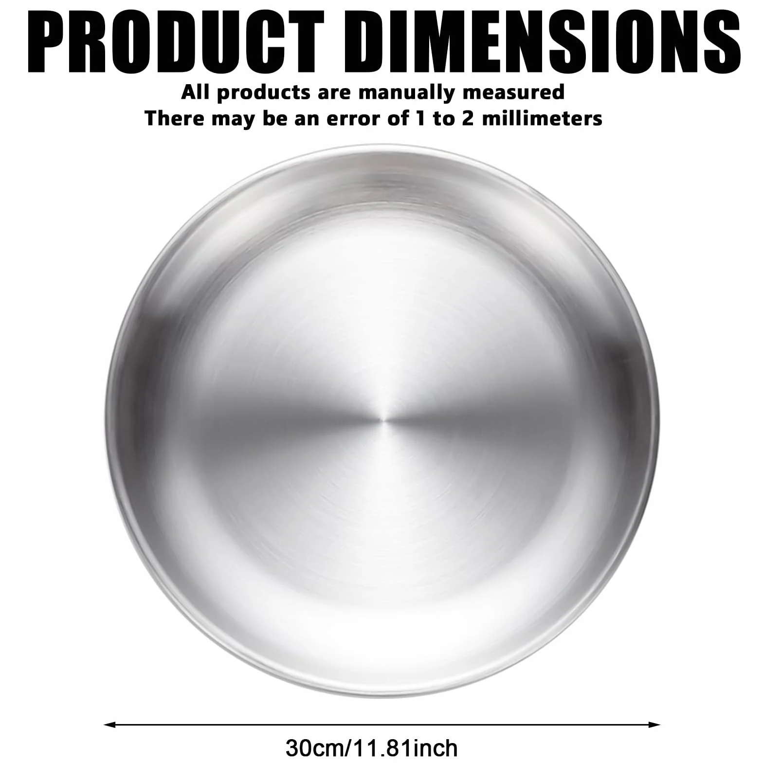 GOMETY 4 Teglie per Pizza Rotonde in Colore Acciaio Inox, 30CM Teglia per Pizza in Acciaio Inox, Set da Forno per Pizza in Acciaio al Carbonio Rivestita, Teglia per Pizza, Sana e Non Tossica, Facile