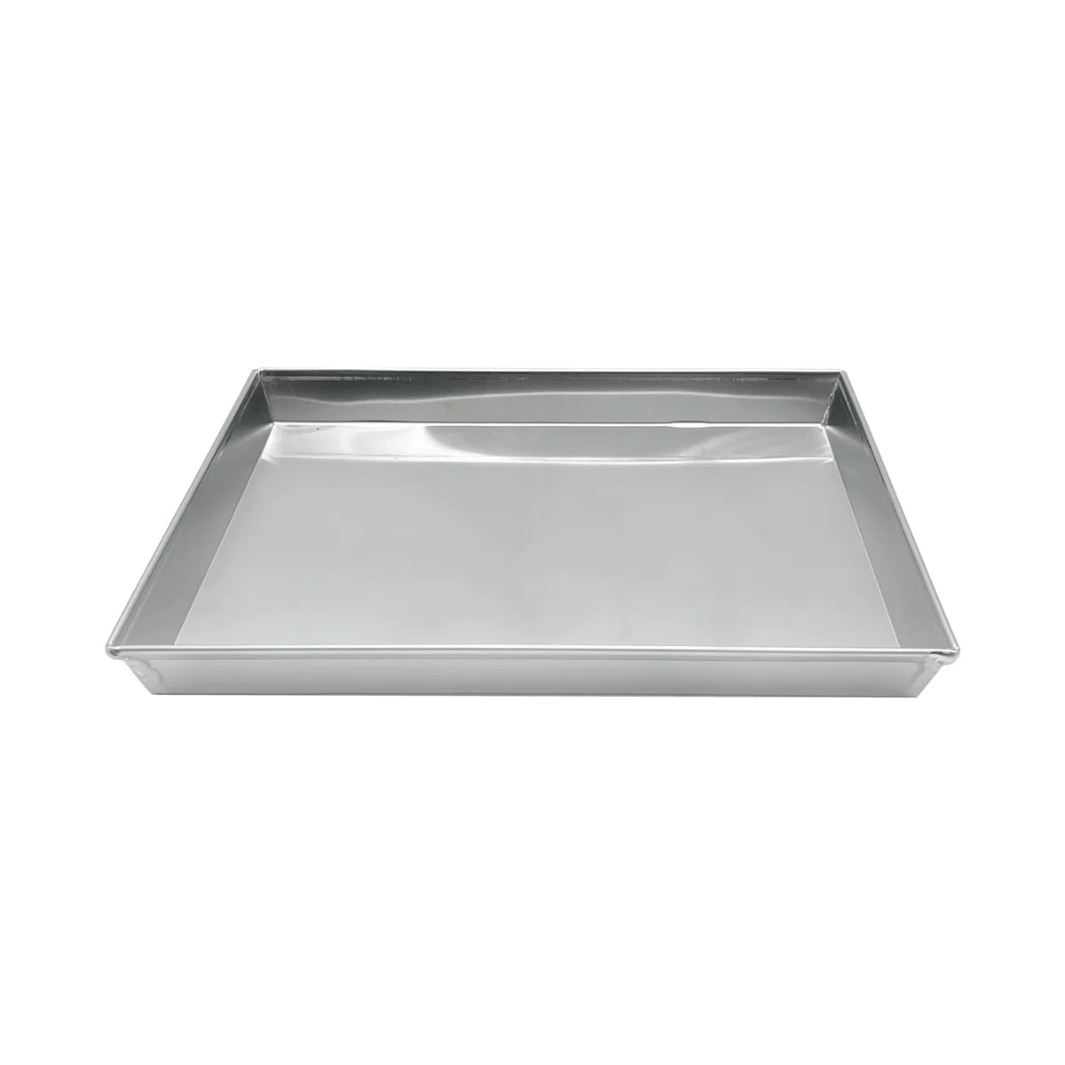 Pentole Agnelli COAL49/335 Teglia Rettangolare in Lega d'Alluminio 3003 con Orlo, Argento, 35 x 28 cm, 1 Pezzo