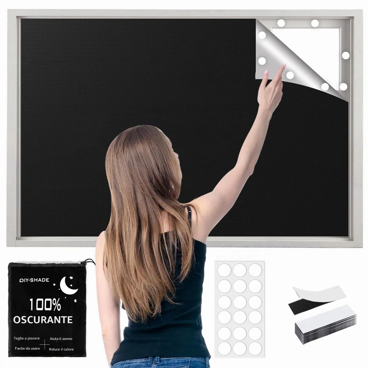 Tende Oscuranti Per Interni 300 x 148cm, Nessuna Perforazione Tende Oscuranti Temporanea per Camera da Letto, Adatta a finestre di qualsiasi dimensione/forma