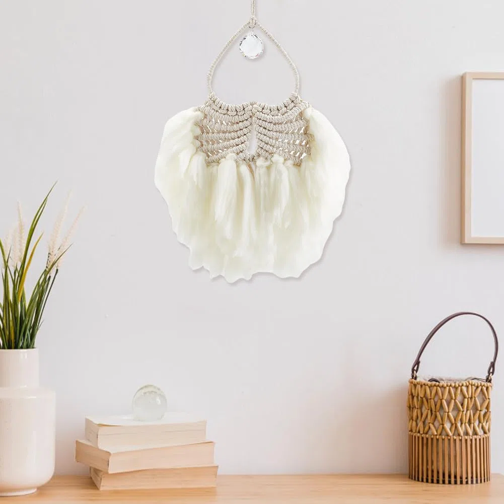 FREEBLOSS Kit fai da te macramè con ali d'angelo, macramè, decorazione da parete, macramè, kit macramè per principianti