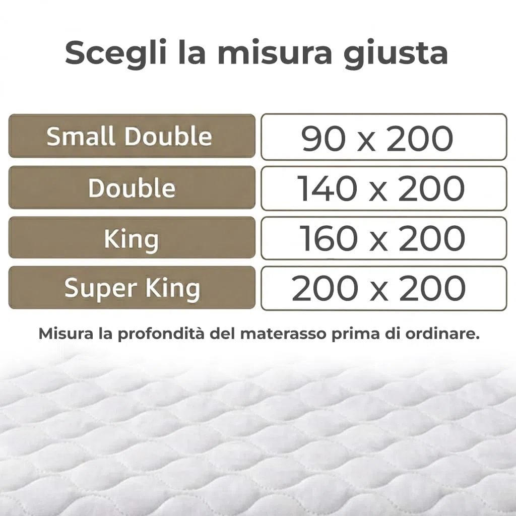 LivinEase Coprimaterasso Matrimoniale 200x200 Trapuntato - Altezza Fino a 30 cm con Elastico Tutto Intorno - Copri Materasso 200x200 - Oeko-Tex e Traspirante - Non Impermeabile