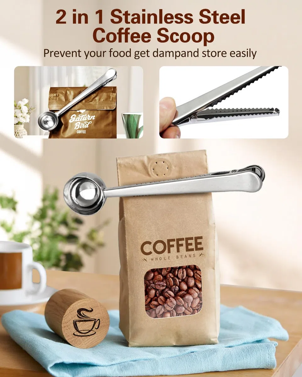 COOL KNIGHT Macina Caffe' Elettrico, Macinacaffè Elettrico Con Cucchiaino Per Caffè E 1 Tazza Di Macinatura In Acciaio Inossidabile. Capacità Di 100g, Adatto Per Spezie, Chicchi Di Caffè, Noci, Ecc.