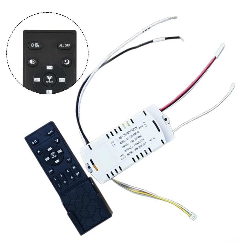 Telecomando per ventilatore invisibile con dimmer continuo DC e controller inverter per ventilatore a soffitto a 6 velocità con funzione timer e facile accoppiamento(B)