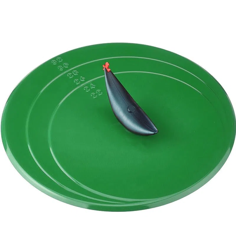 VIRSUS Coperchio Girafrittate Antiaderente 561, Diametro 32 cm, Coperchio in Acciaio Inox, Maniglia a forma di Gallo, Adatto per Pentole e Padelle, Coperchi per Frittate, Crèpes, Omelette (Verde)