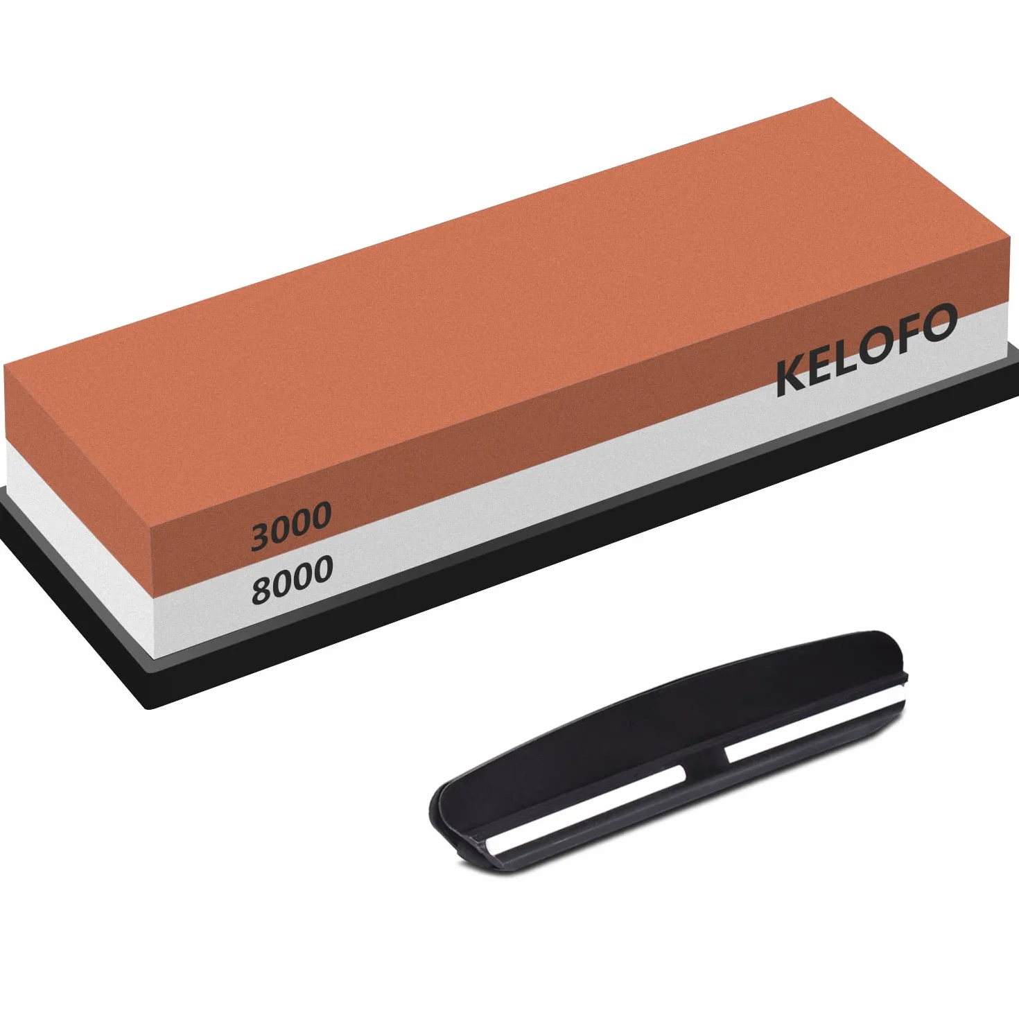 Pietra per Affilare Grana 3000 8000, KELOFO 2-in-1 Pietra Affilacoltelli Professionale con Base in Antiscivolo