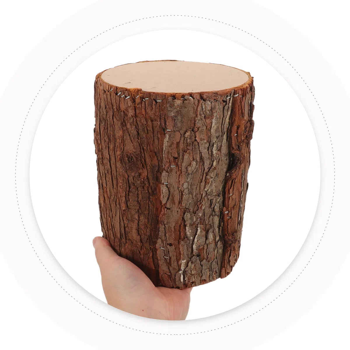 Abaodam Supporto per Ceppo d'Albero in Legno Naturale, Porta Tealight Rustico per Centrotavola Natalizi e Decorazioni per Feste Invernali