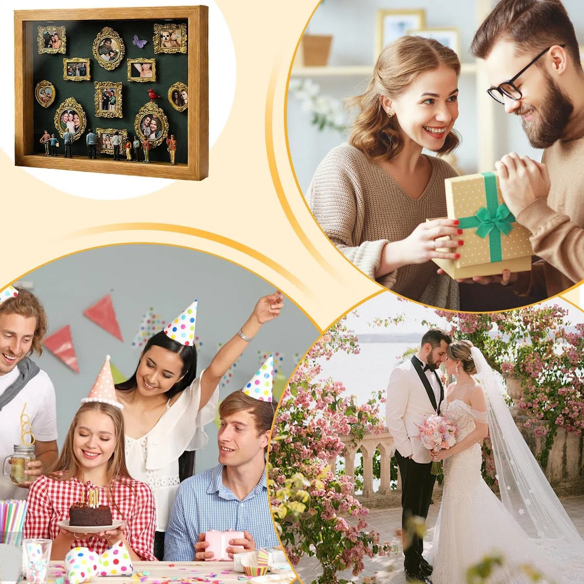 Mini scatola fai da te con sagomas museale, 3D cornice profonda shadow box, kit creativo per esporre i ricordi con mini statuette, regalo significativo per San Valentine e anniversari