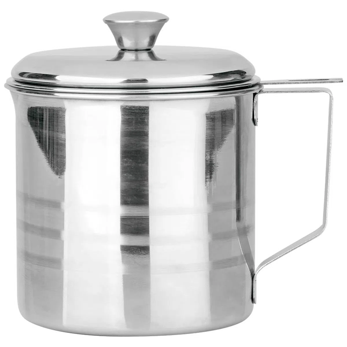 TIENDA EURASIA - Grasso Con Filtro a Maglia Sottile, ø10 cm, 800 ml di Capacità, Acciaio Inossidabile, Bicchiere Con Filtro Per Olio Usato, Colino