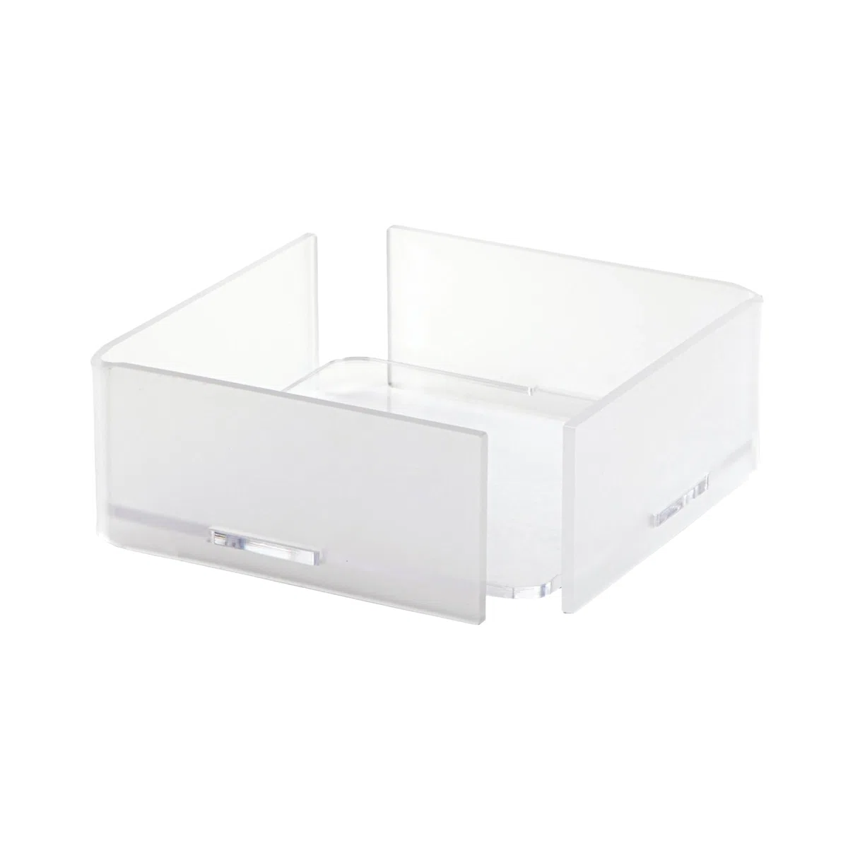 LINEE Recanati MEDITERRANEA Porta Tovaglioli Orizzontale in PMMA 20x20x8 cm – Accessorio da Tavola Moderno – Design Elegante Made in Italy (Trasparente Satinato)