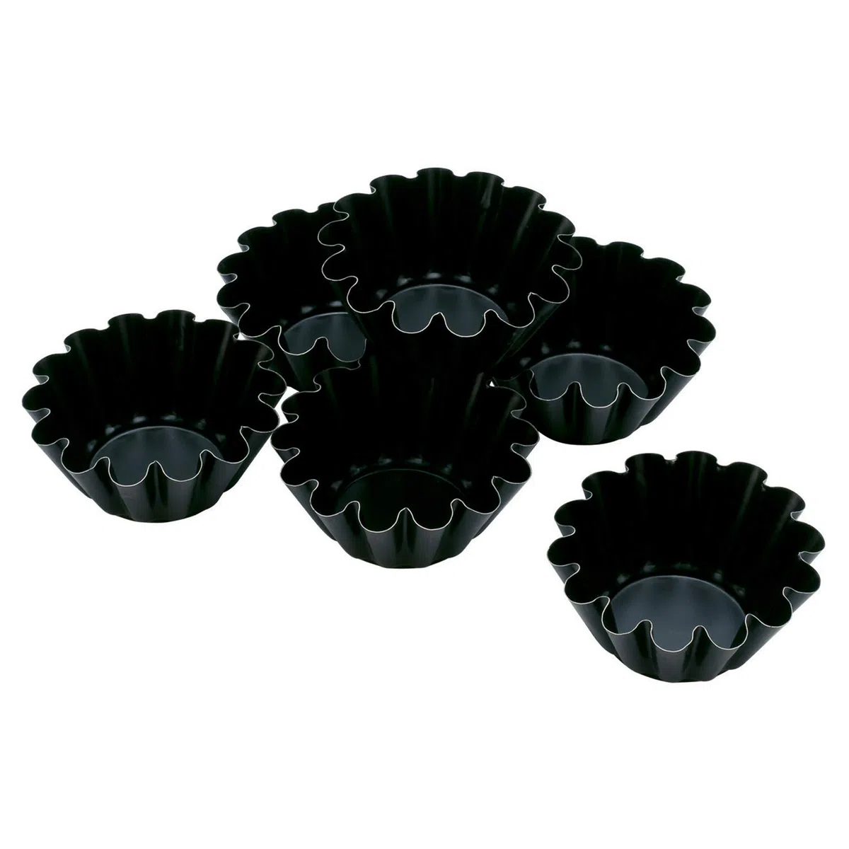 Piazza Confezione da 6 Pezzi - Stampo Brioche Alto - in Alluminio Antiaderente