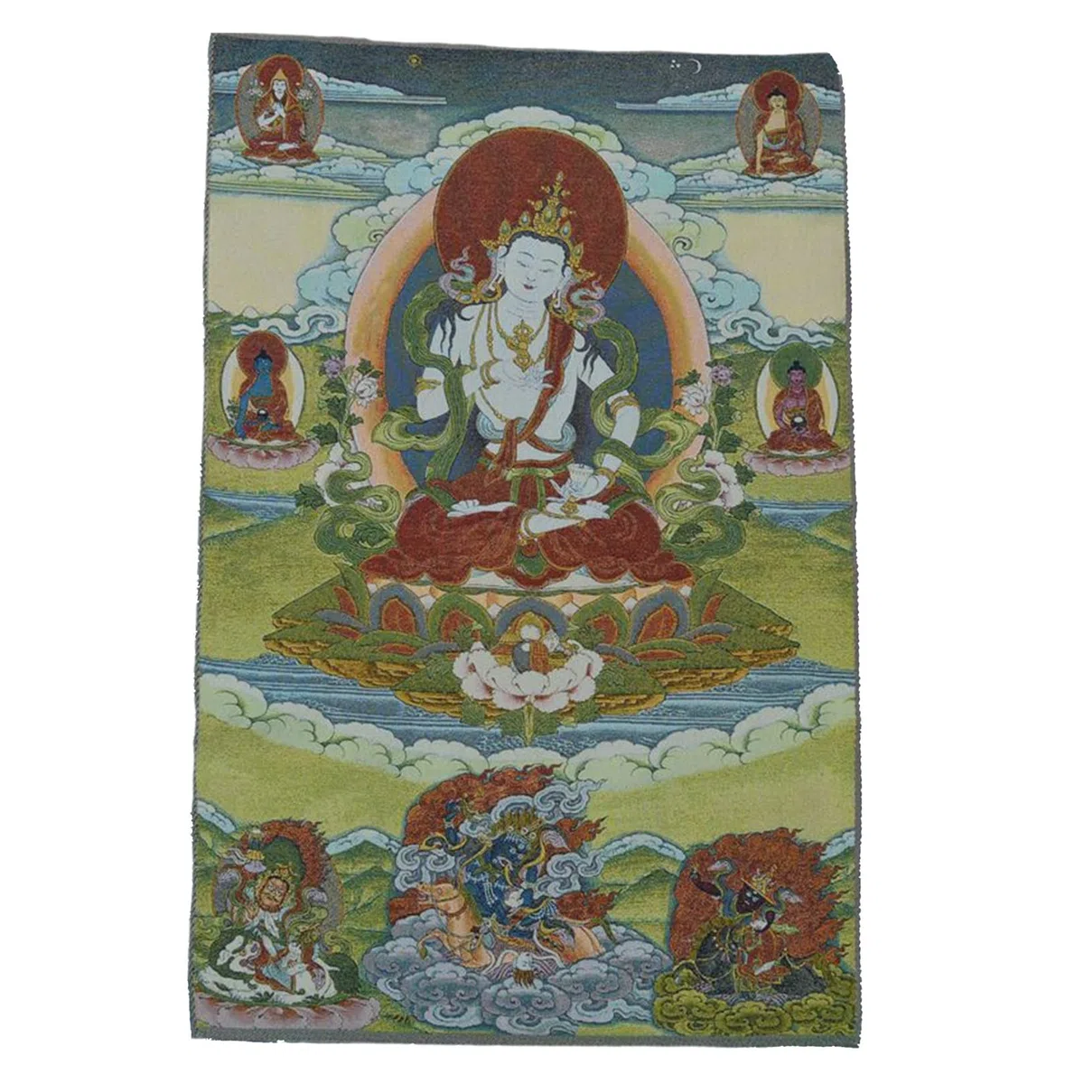 Vajrasattva Tibetano Thangka Arazzo Ricamo Pittura Vintage Buddista Thangka Broccato per La Decorazione Domestica Meditazione (Size : 60x90cm(23x35inch))