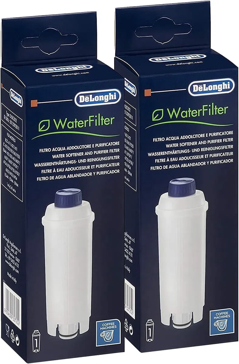 2X Filtro Acqua Macchina Caffè Originale adatto per delonghi 5513292811 SER3017 DLSC002-2 Unità Coffee Machine RIVELIA Filtro Addolcitore Acqua, per Macchine da Caffè Automatiche RIVALIA SERIE EXAM