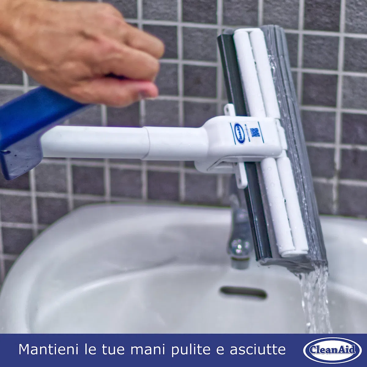 OneTouch Magic CleanAid, scopa mocio in PVA, ultra assorbente, permette di pulire i pavimenti senza bagnarsi e sporcarsi, ideale per tutte le superfici lisce