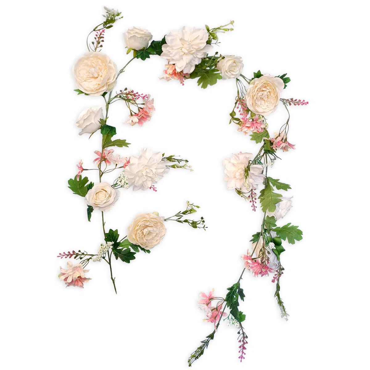 Ghirlanda di Peonie, 180cm, Ghirlanda Fiori Artificiali, Fiori per Arco, Ghirlanda Floreale per la Decorazione di Nozze Home Table Decorazione (Ghirlanda Di Peonia Champagne)