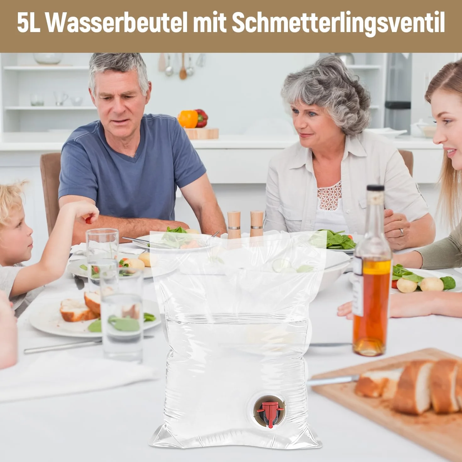 Sacchetti di bag-in-box Set di 10 Bag in Box Vuoto Riutilizzabili e Ricaricabili per Bevande Dispenser per Picnic Campeggio Escursionismo (5L)