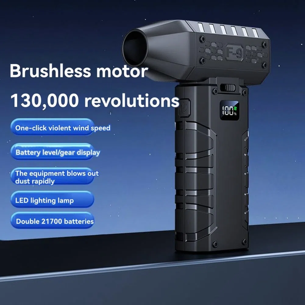 Mini Soffiatore Ad Aria A Jet 160.000 RPM Motore Brushless Turbo Elettrico con Display LED
