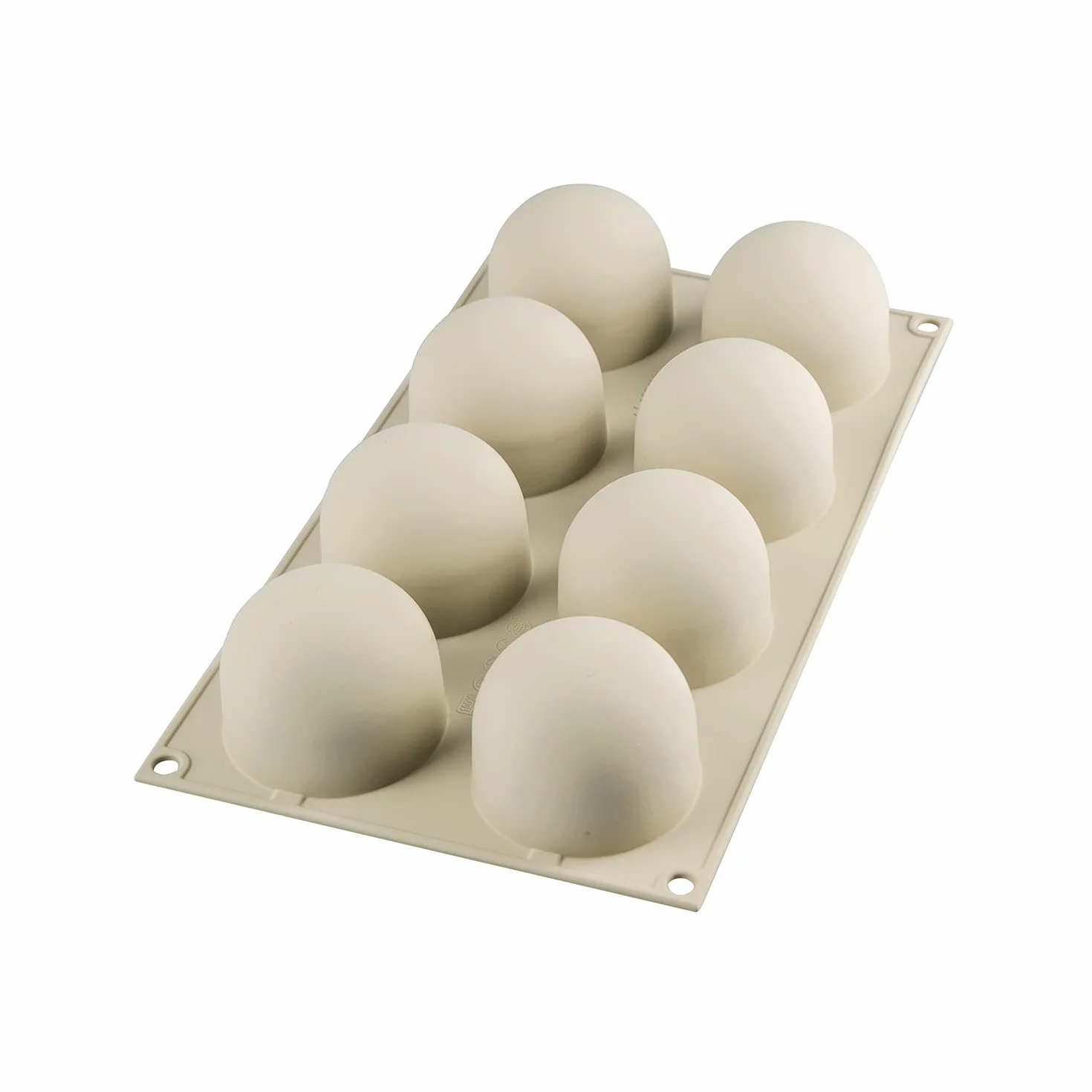 silikomart | Stampo in Silicone per Monoporzioni DOLCE TARTUFO, Antiaderente, 8 Monoporzioni, Confezione da 1 Stampo per Dolci, 3D Design, Ø 62 h 52 mm, Volume 960 ml, Made in Italy