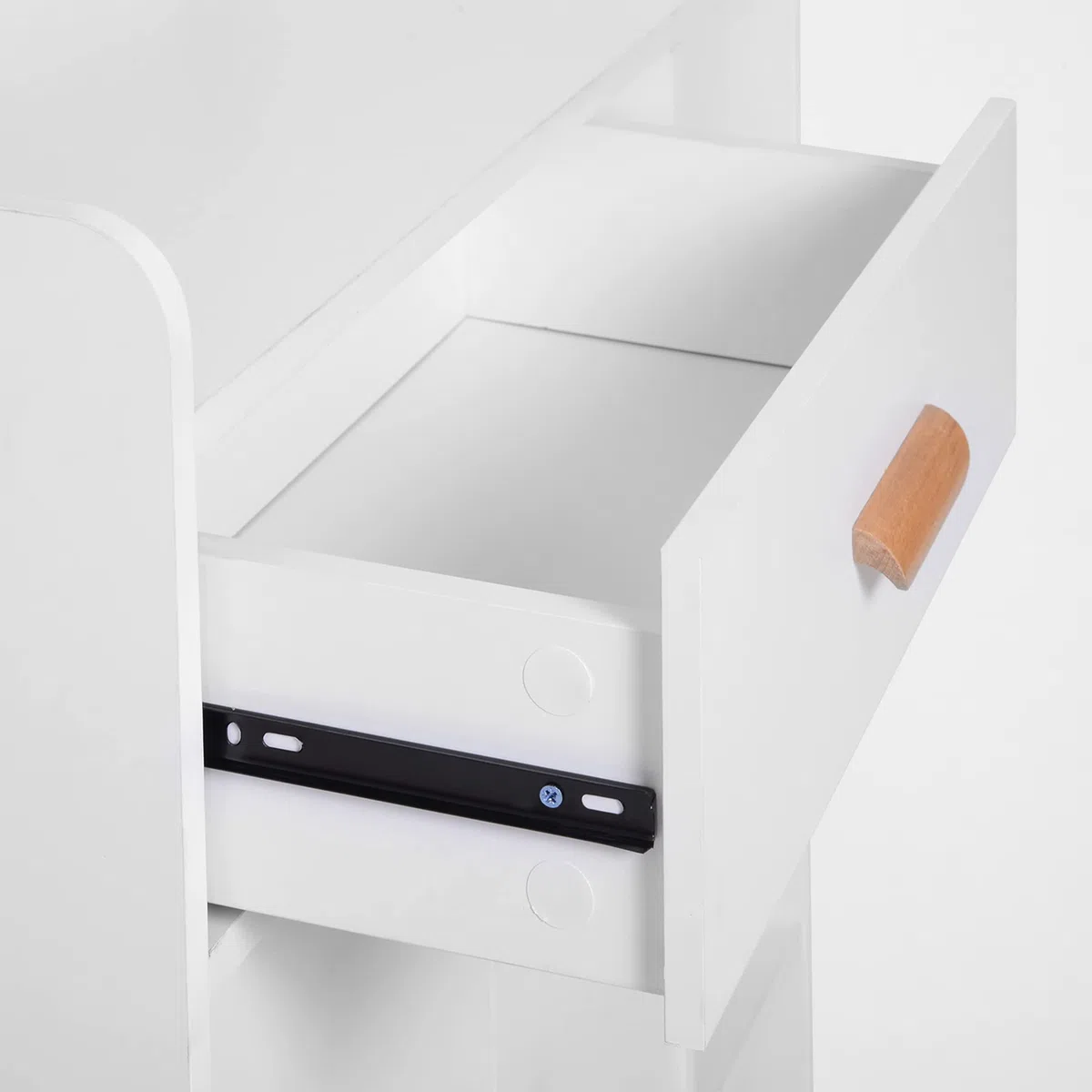 HOMCOM Credenza Moderna con Armadietto e Cassetto, Mobile Multiuso in Legno per Cucina e Salotto, 80 x 29.5 x 96cm Bianco
