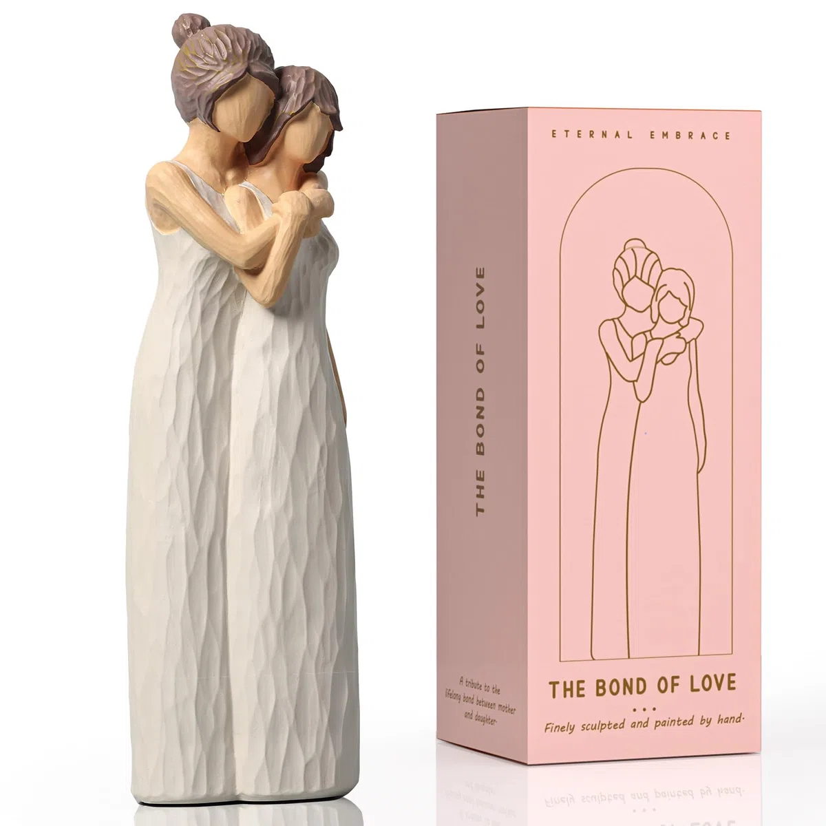 Le statuette per madre e figlia regalano regali alla mamma, statue di madre figlia che abbracciano, significativi ricordi familiari, adatte per il posizionamento di casa, camera da letto, soggiorno,