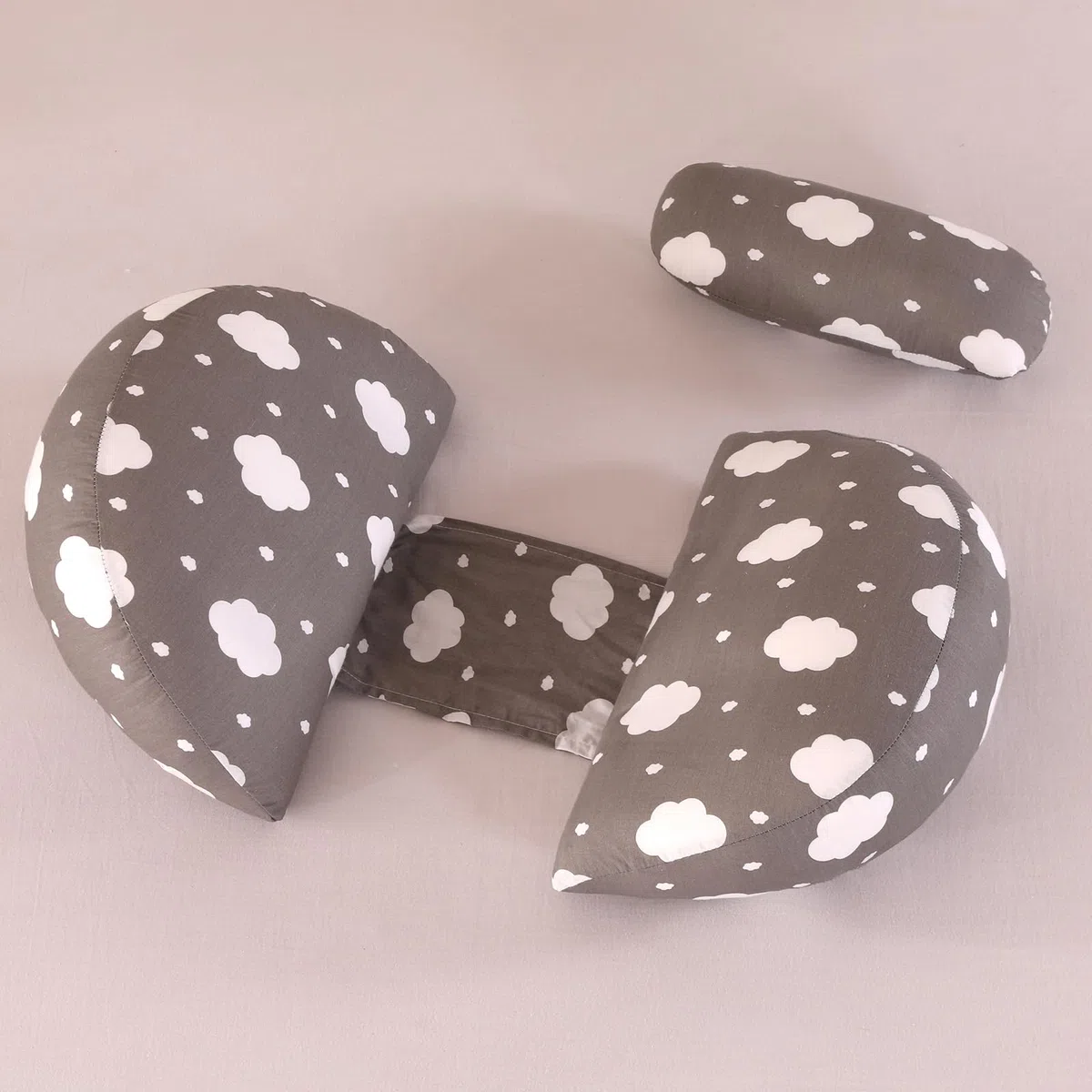 SHANNA Cuscino Gravidanza per Dormire, Cuscino allattamento e Gravidanza, NUOVO Cuscino Comfort Regolabile per Tutto Il Corpo, Maternità e Cuscino Supporto, Fodera Rimovibile e Lavabile (Gris Oscuro)