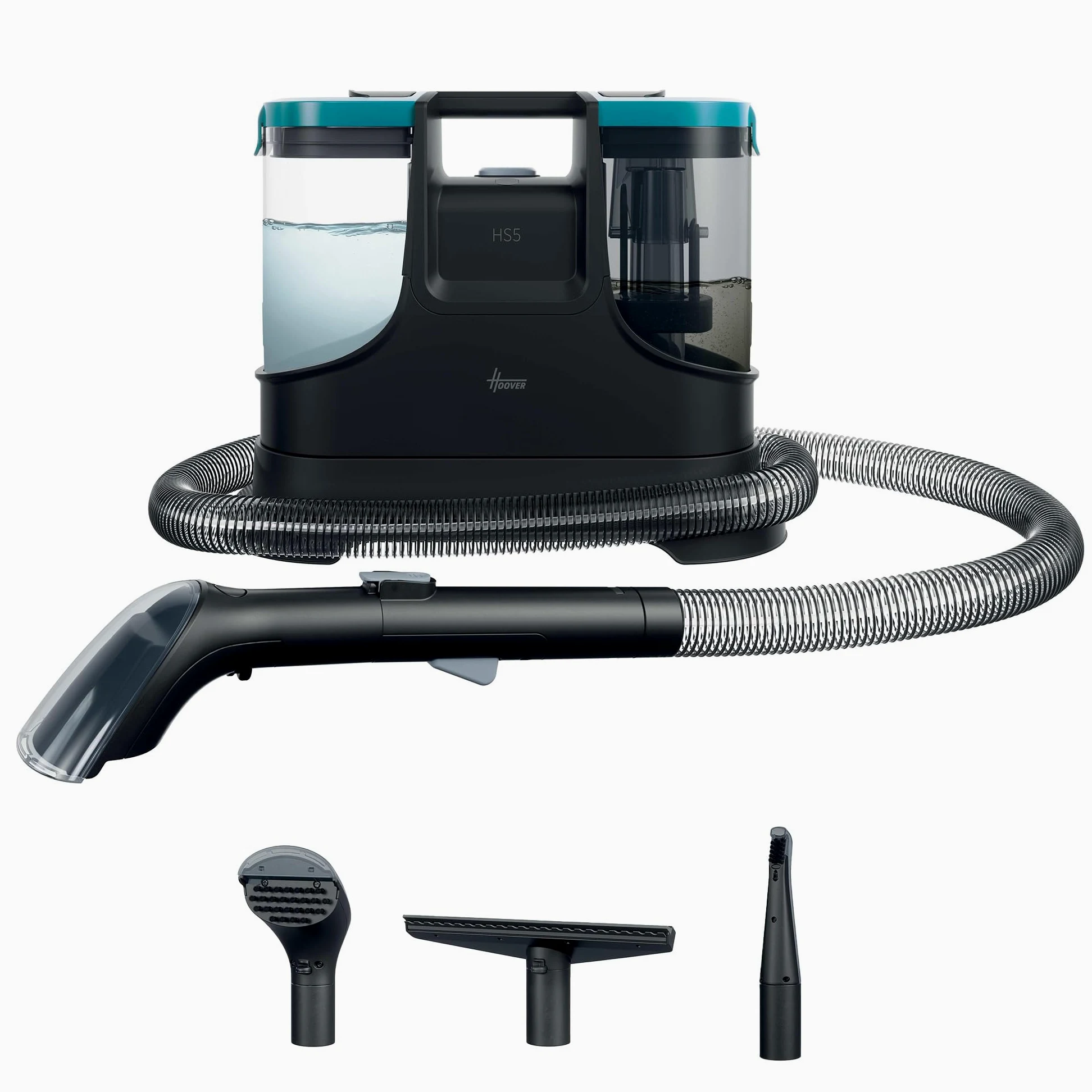 Hoover HS5 Spot Cleaner - Lava e Asciuga Tappeti, Divani, Tessuti d'Arredo, Sedili Auto e Vetri, Serbatoio d'Acqua da 1,5L, Compatto, 400W, Ideale per chi ha Animali Domestici
