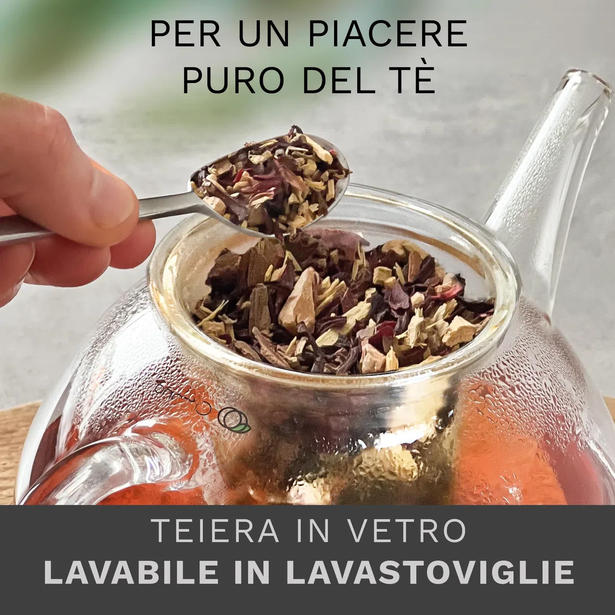 Creano Teiera in Vetro 1,2 L con Filtro e Copercio in Vetro Integrato Antigoccia Elegante Teiera Trasparente per Tè e Infusi Regalo Perfetto
