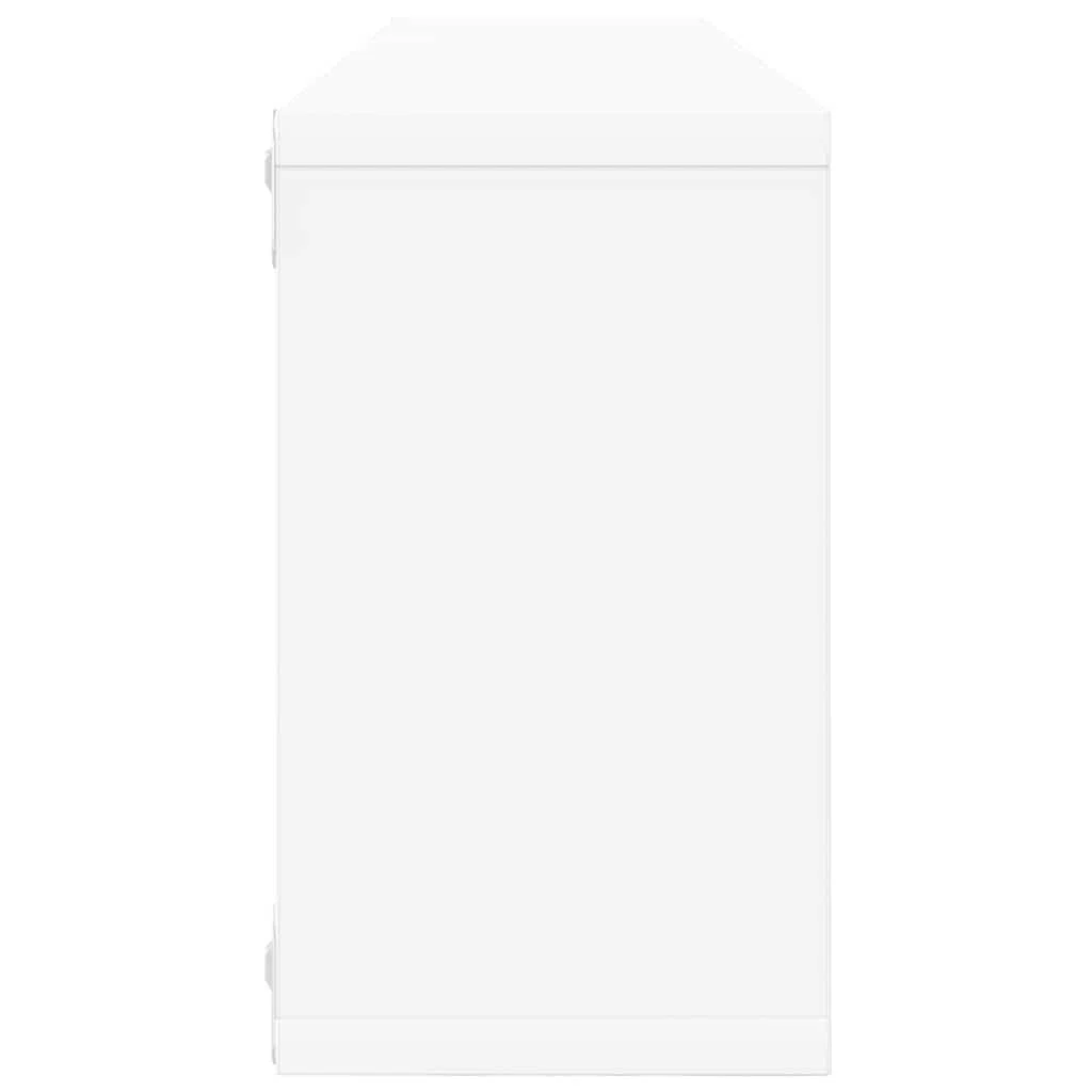 Generico Mensole Parete a Cubo 2pz Bianco 80x15x26,5cm Legno Multistrato,Mobili,Scaffalature,Scaffali e mensole per pareti,Bianco,7.88 kg,807106