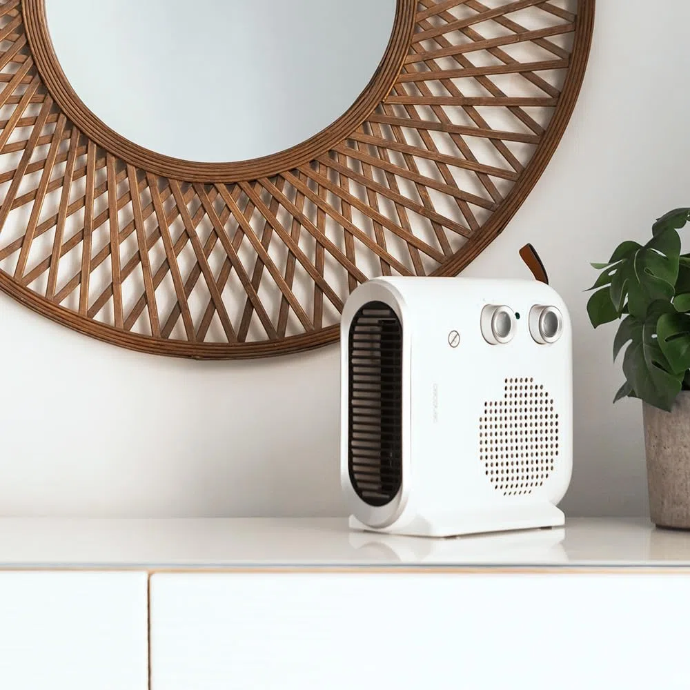 Cecotec Termoventilatore ReadyWarm 2050 Max Dual White. 2000 W, 2 Livelli di Potenza, 3 Modalità di Funzionamento (Cool/Warm/Hot), Leggero, Manuale, Silenzioso, Spegnimento Automatico