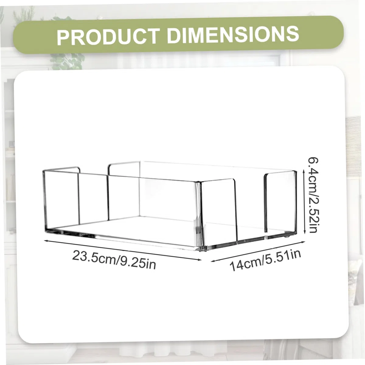 Porta asciugamani per ospiti, in acrilico trasparente, 24 x 14 x 6,3 cm, asciugamano usa e getta per bagno, cucina, hotel, ristorante