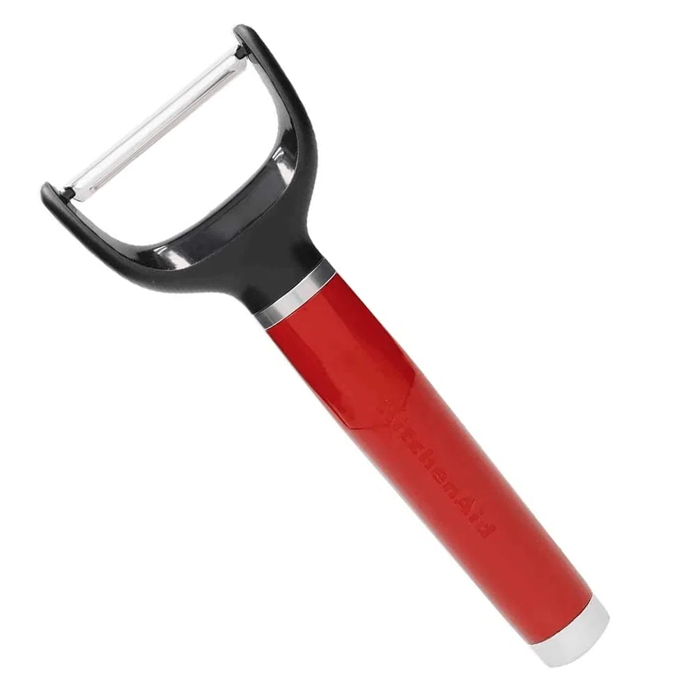 KitchenAid Sbuccia Patate, Pela patate e verdure a Lama Girevole in Acciaio Inossidabile - Color Rosso Imperiale