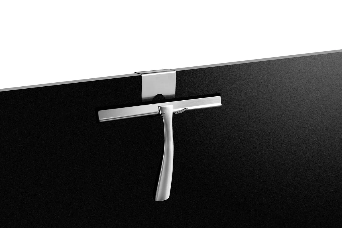 Estrattore Doccia Esclusivo in Acciaio Inox | Vasca Bagno Doccia Tergicristallo Finestra Lavavetri Staffa Supporto WC Tergicristallo (Acciaio Inossidabile (Spazzolato))