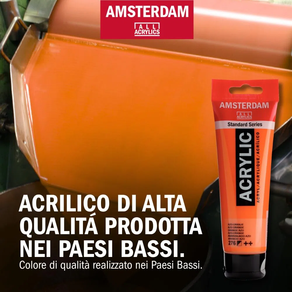 Amsterdam Standard Series Pittura Acrilica | Set di Miscelazione Teoria dei Colori (5 x 120 ml) | Colori Primari + Bianco e Nero