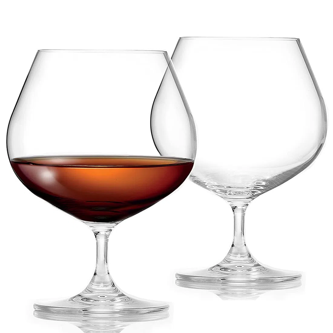FLOW Barware Set di 2 bicchieri da brandy di alta qualità, realizzati a mano, 700 ml, in cristallo senza piombo, confezione regalo per brandy, cognac, liquori o liquori
