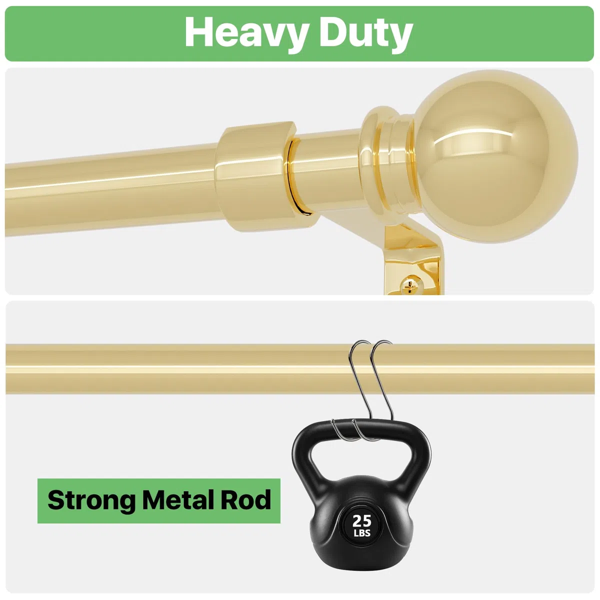 bastone tenda oro 3 metri set bastone per tende regolabile con staffa bastone per tende in metallo diametro 5/8 per esterni interni camera da letto soggiorno 80 300 cm