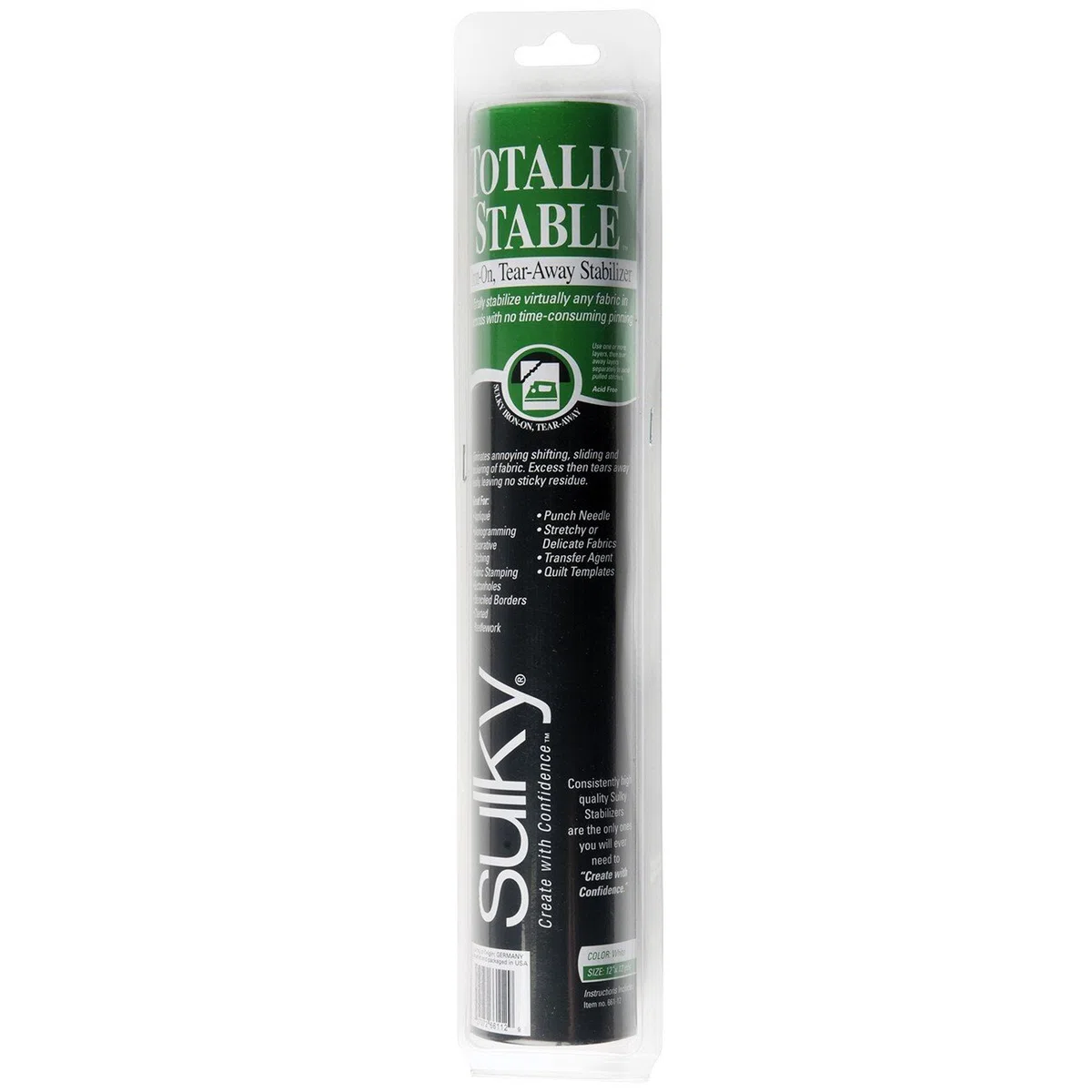 Sulky - Rotolo stabilizzatore a Strappo da Applicare con Il Ferro da Stiro, 30 x 1.100 cm
