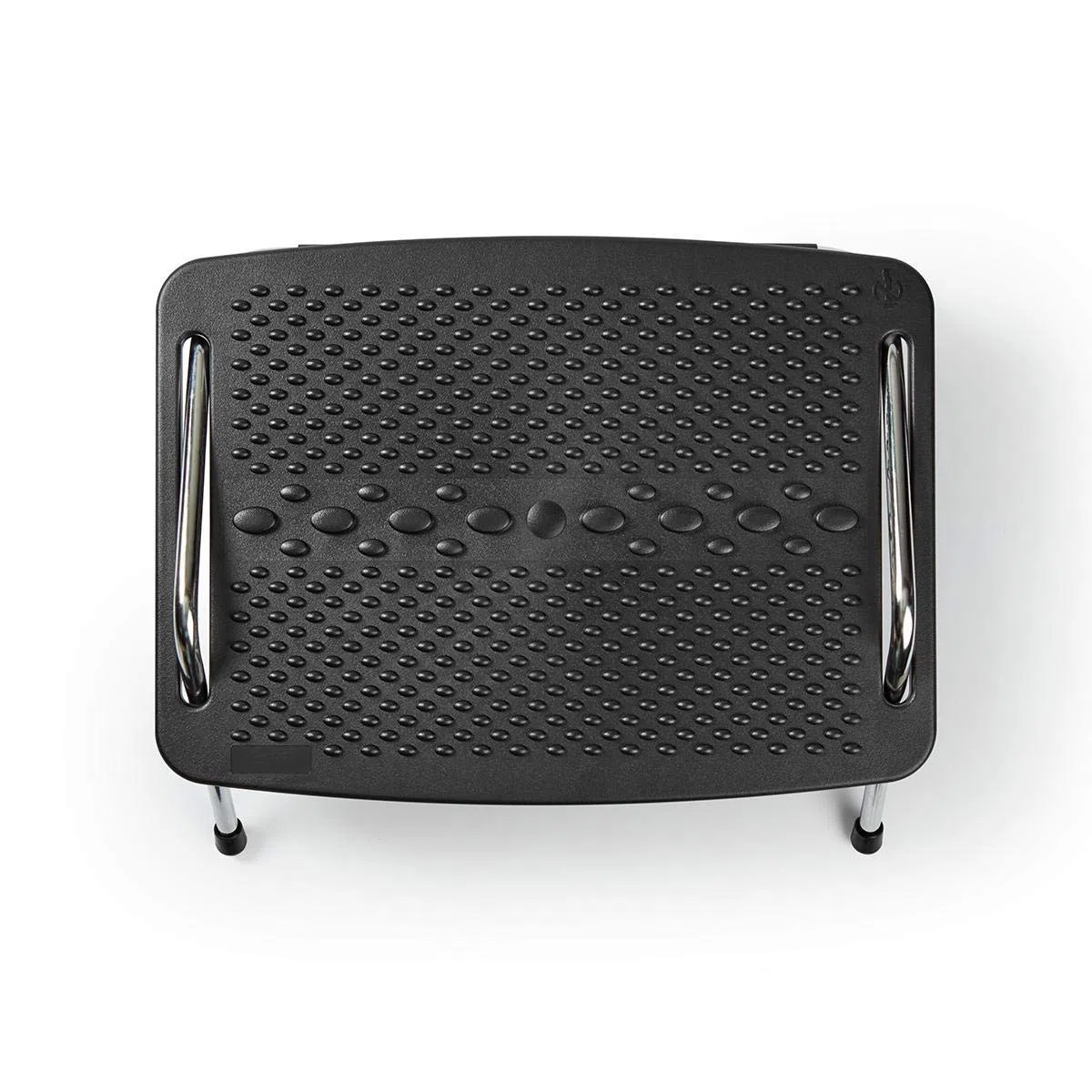 NEDIS - Poggiapiedi Ergonomico Scrivania Pedana Poggiapiedi per Migliorare il Comfort Durante il Lavoro, per una Migliore Postura - Metallo - Nero