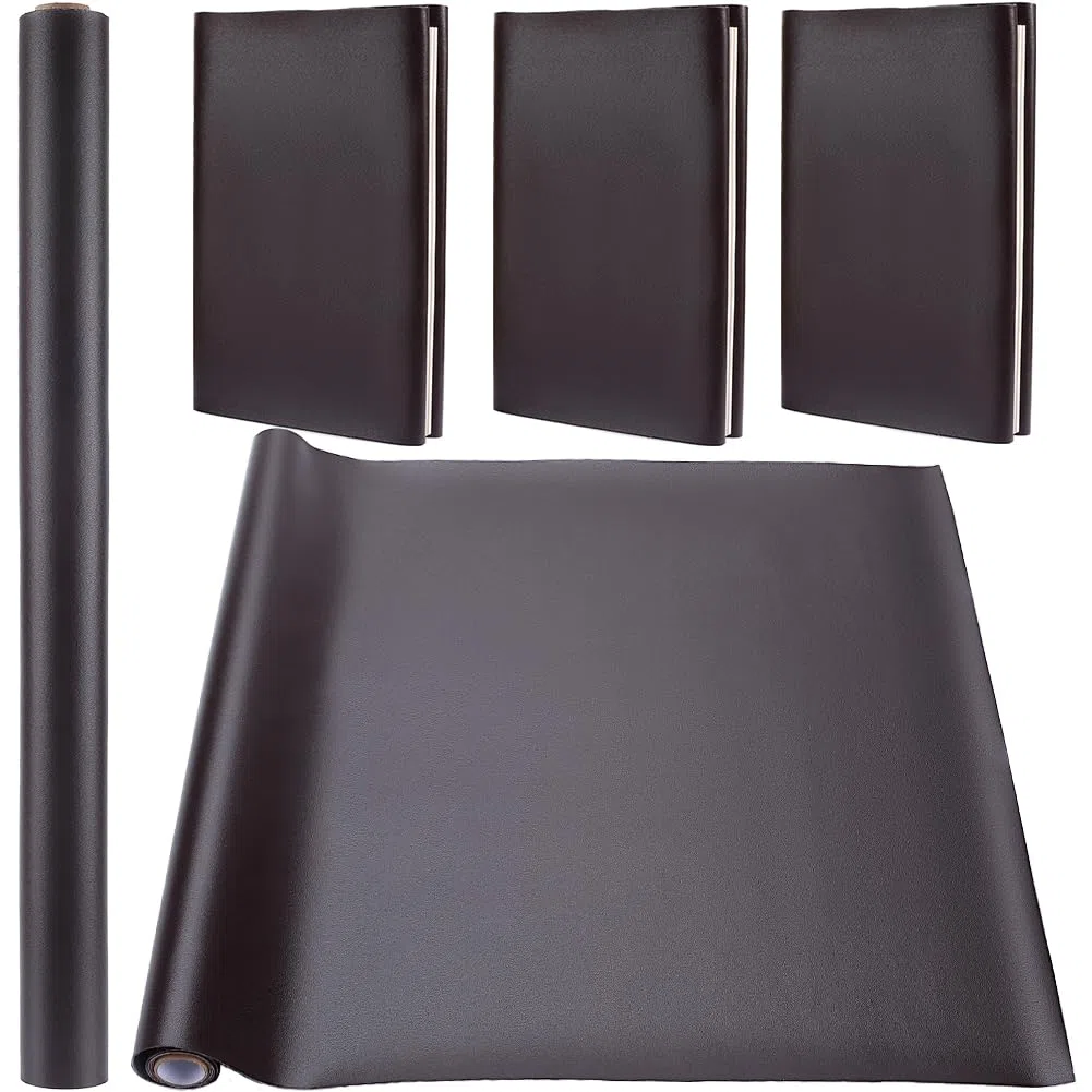 CRASPIRE 31.5 x 16.5 Panno per Libri in Finta Pelle Marrone per Rilegatura di Libri A3-A8 Superficie Liscia in PU Rivestimento Base in Tessuto Non Tessuto Rivestito in Poliuretano Protezione