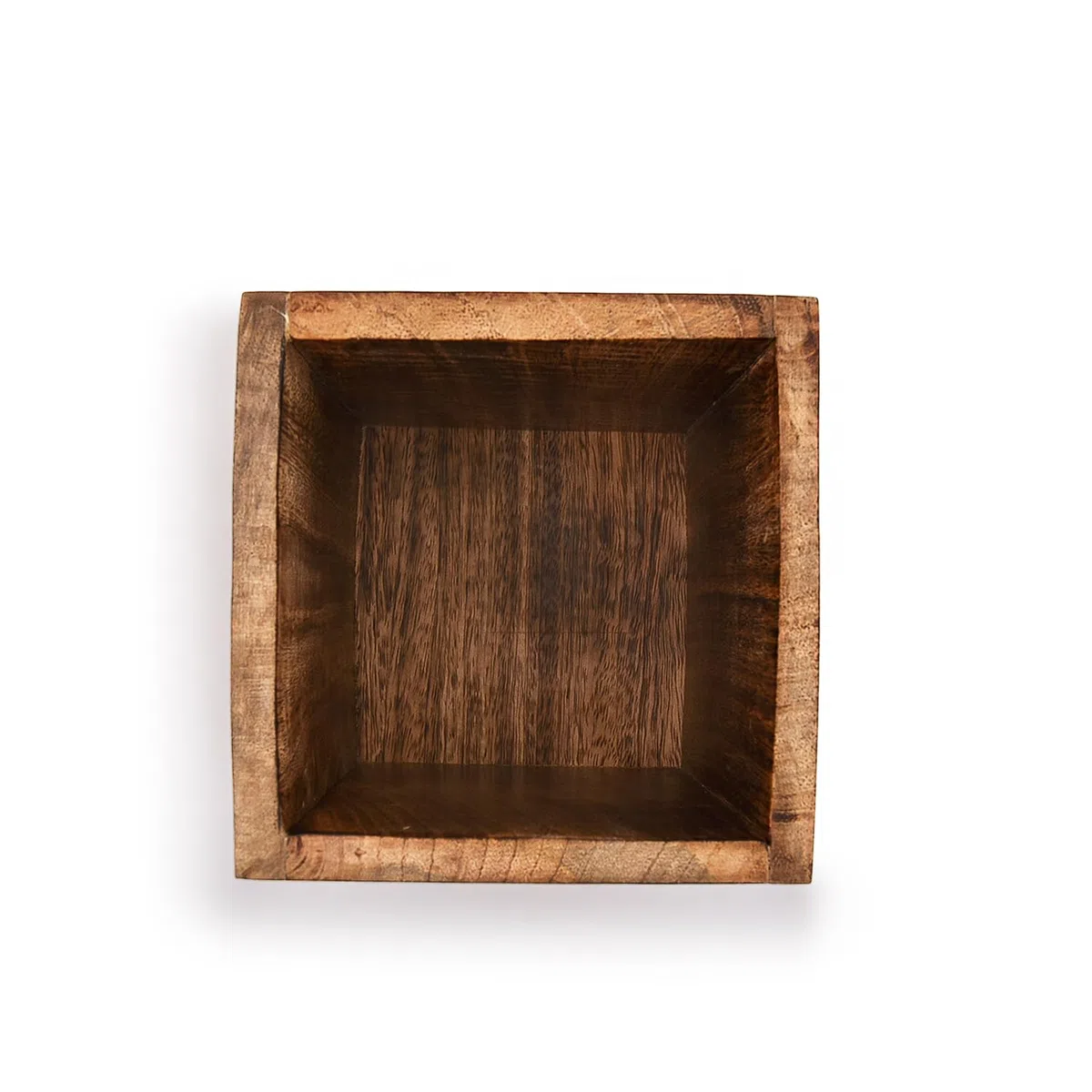 Samhita Portautensili da cucina in legno di mango per piano di lavoro, contenitore per utensili da cucina (12,7 x 12,7 x 15,2 cm)