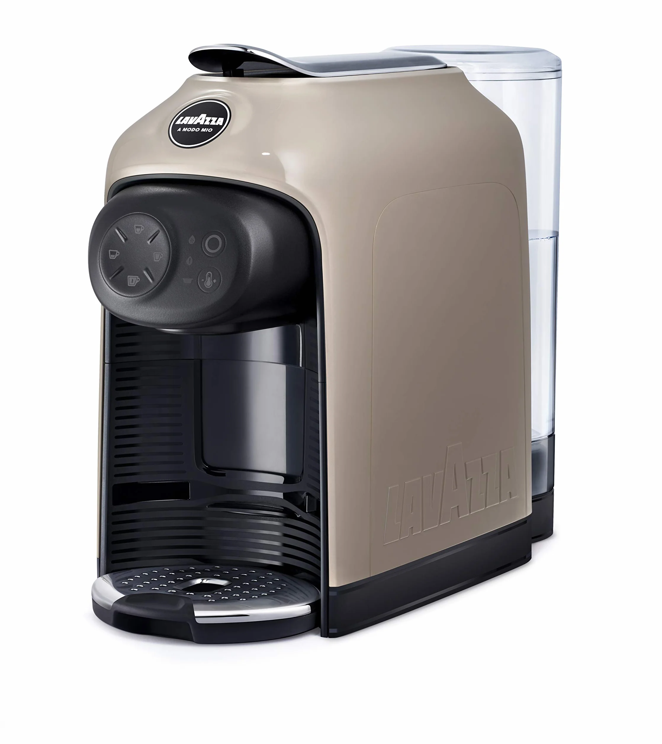 Lavazza A Modo Mio Idola Macchina Caffè, Touch, Greige Coffe, 38 x 14.5 x 28 cm