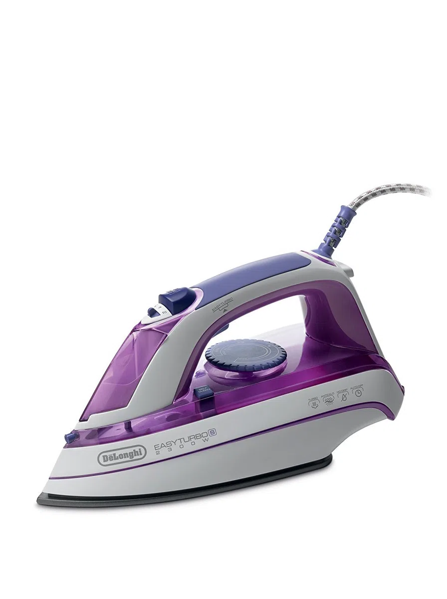De'Longhi FXK23AT EasyTurbo S Ferro da Stiro a Vapore Bianco/Lilla