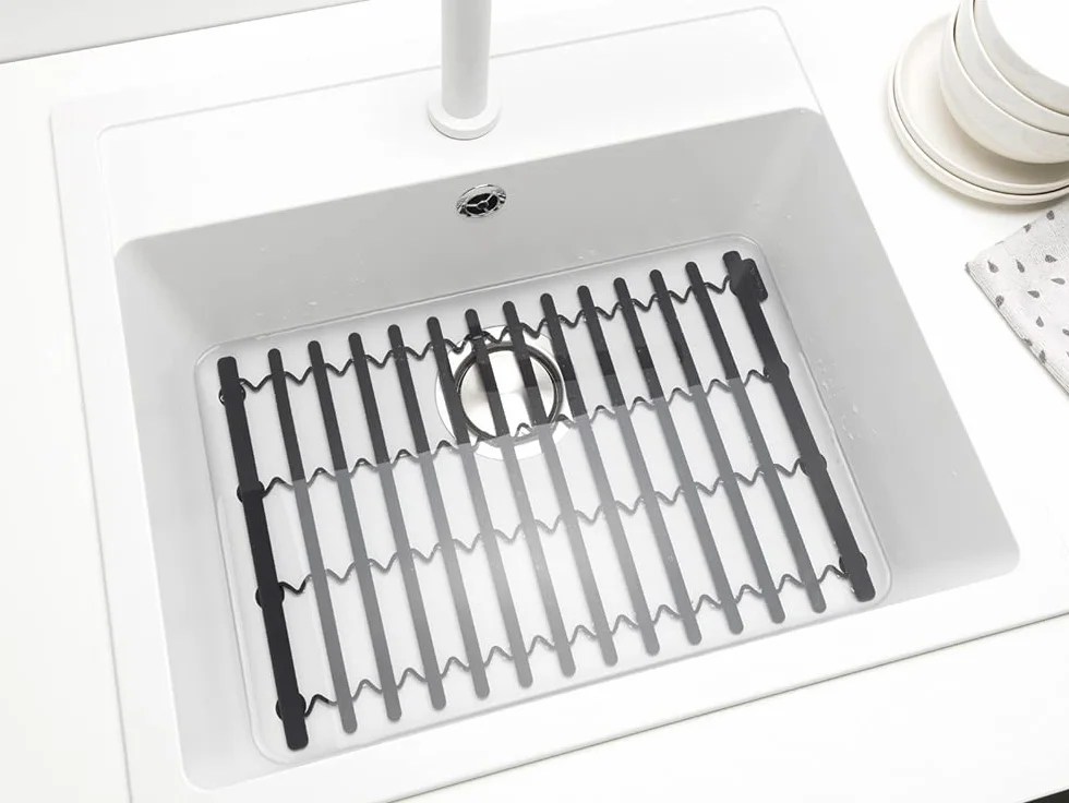 Brabantia Tappetino per lavello, in silicone, grigio scuro, taglia unica