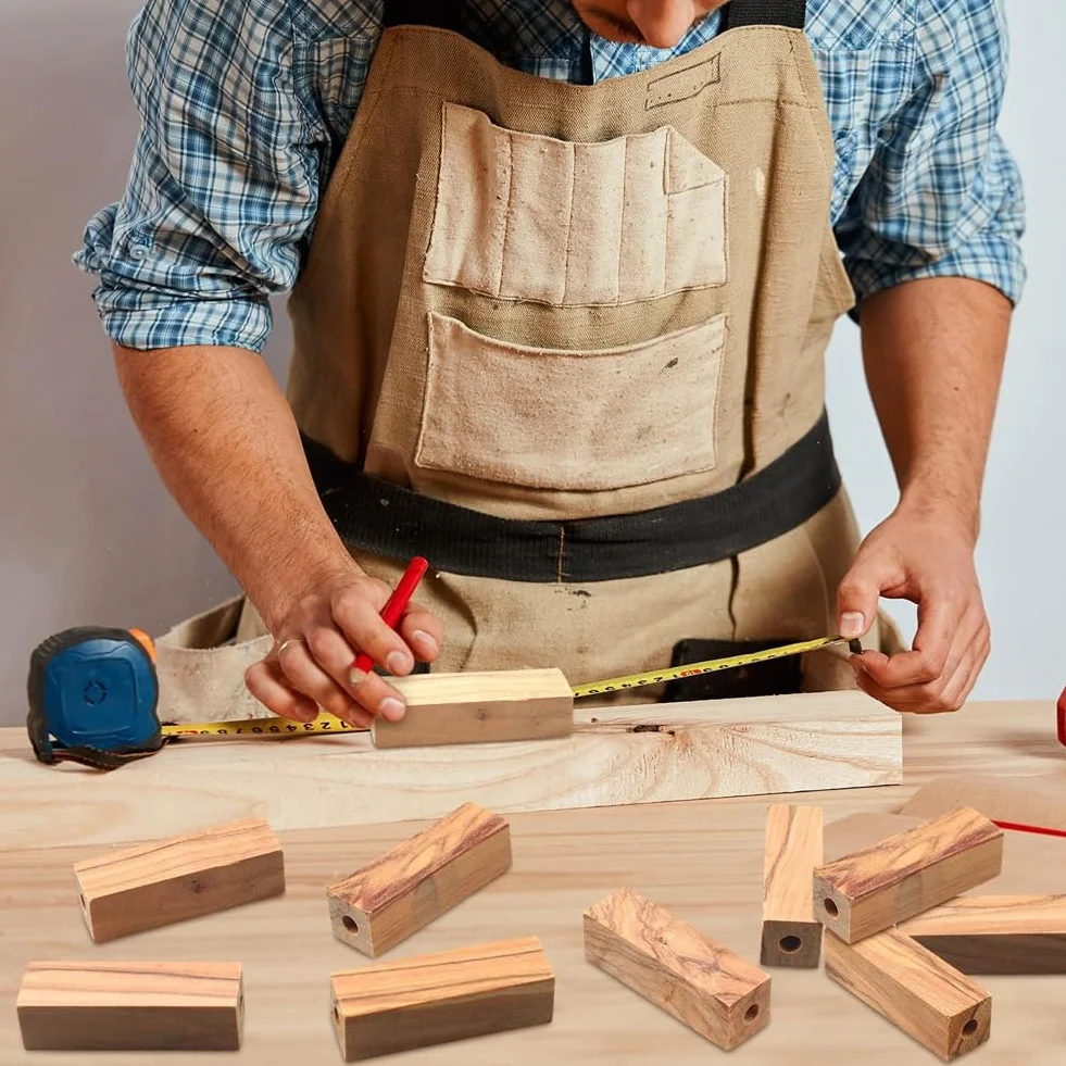 Kit di Tornitura di Penna a Legno da Legno, 20 Pennelli Bianchi in Legno da 7 mm per Artigianato fai da te e Produzione di Penna
