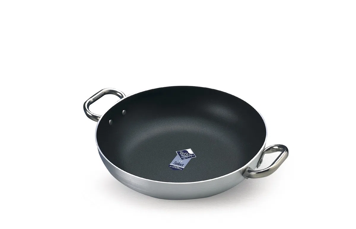Pentole Agnelli FAMA10SEL36 Select Tegame in Alluminio, 2 Manici in Acciaio Inossidabile, 36 cm, Argento