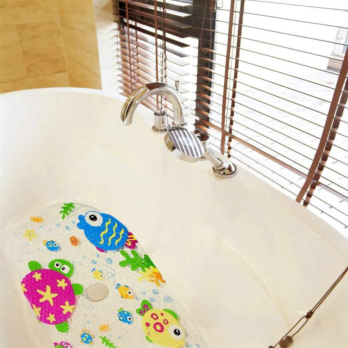 Tappetino Doccia Antiscivolo,Tappetino da Bagno dei Cartoni Animati con Ventose Tappetino per Vasca da Bagno Bambini
