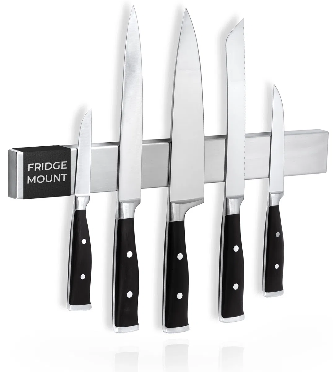 Magnetic Bar Knife con magnete extra forte - Specialmente per il frigorifero, barra magnetica bifacciale in acciaio inox - 40 cm