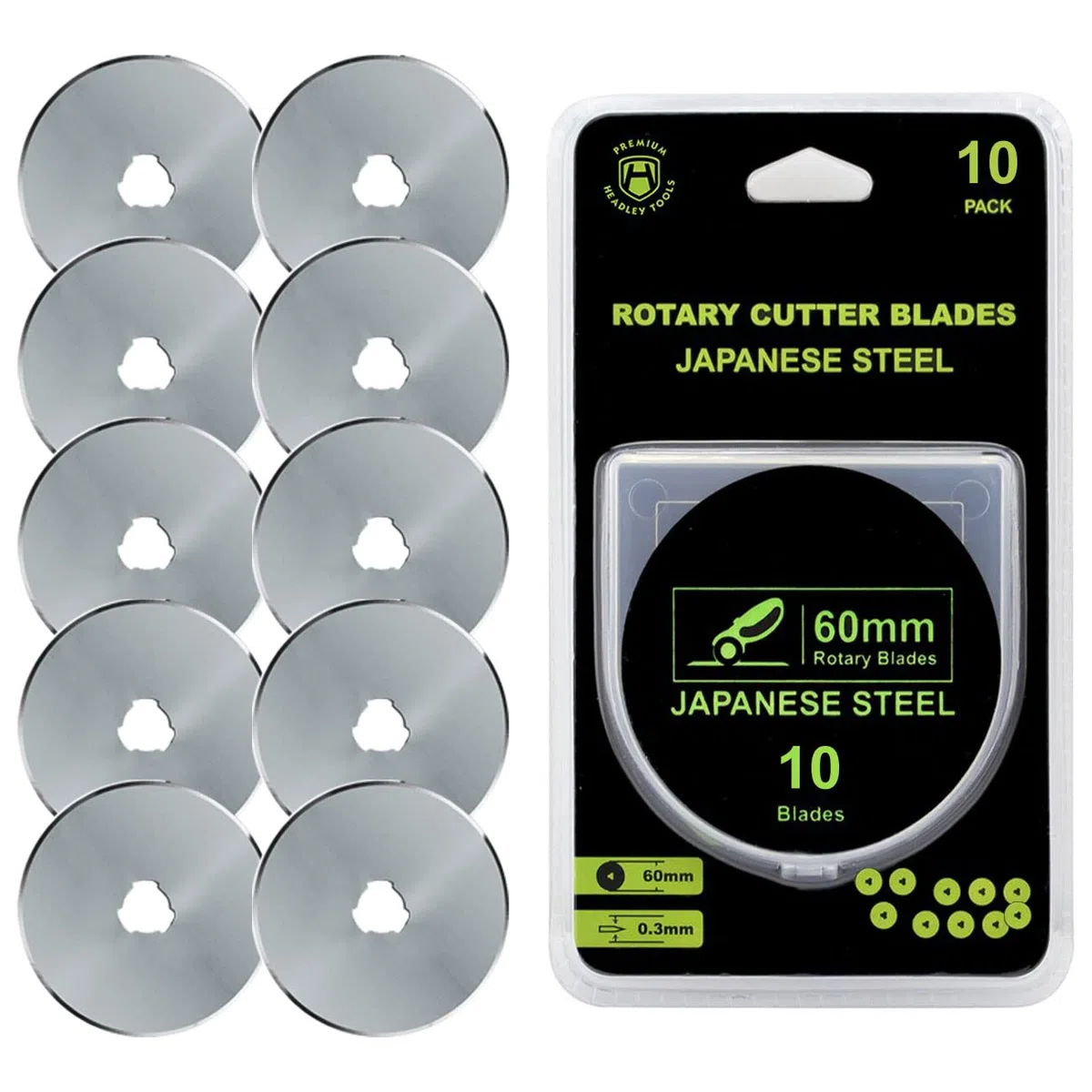Headley Tools - Lame rotanti da 60 mm (confezione da 10)